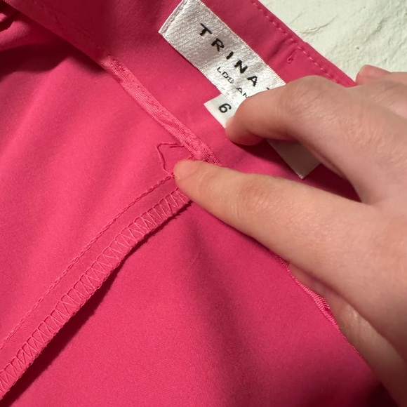 Trina Turk Verity 2 Pants Petal Pink size 6 High Rise Straight Leg - Picture 5 of 9